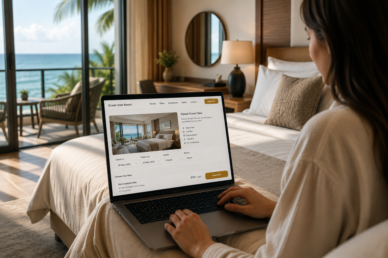 Hotel booking engine interface